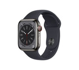 APPLE Watch Series 8 Cellular - Graphite with Midnight Sports Band, 41mm - Very Good