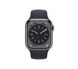 APPLE Watch Series 8 Cellular - Graphite with Midnight Sports Band, 41mm - Very Good