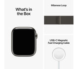 APPLE Watch Series 8 Cellular - Graphite Stainless Steel with Graphite Milanese Loop, 45mm - Very Good