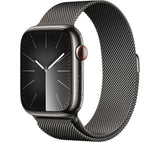 APPLE Watch Series 9 Cellular - 45mm Graphite Stainless Steel Case with Graphite Milanese Loop - Good