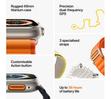 APPLE Watch Ultra 2 Cellular - Titanium with Orange Alpine Loop, Large, 49mm - Pristine