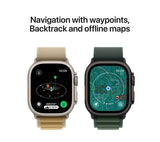 APPLE Watch Ultra 2 Cellular - 49mm Natural Titanium Case with Blue Trail Loop, M/L - Very Good
