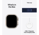 APPLE Watch Ultra 2 Cellular - 49mm Natural Titanium Case with Blue Trail Loop, M/L - Very Good