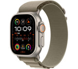 APPLE Watch Ultra 2 Cellular - 49mm Titanium Case with Olive Alpine Loop, Medium - Pristine