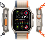 APPLE Watch Ultra 2 Cellular - 49mm Titanium Case with Olive Alpine Loop, Medium - Pristine