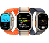 Apple Watch Ultra 2 GPS + Cellular, 49mm Titanium Case with Orange & Beige Trail Loop, S/M - Pristine