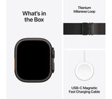 APPLE Watch Ultra 3 Cellular - 49mm Black Titanium Case with Black Titanium Milanese Loop, Medium - Pristine