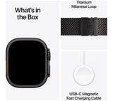 APPLE Watch Ultra 4 GPS + Cellular - 49mm Black Titanium Case with Black Titanium Milanese Loop, Large - Pristine