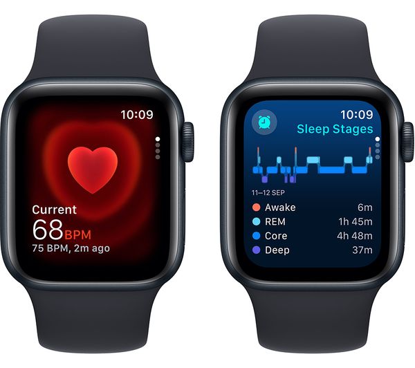 APPLE Watch SE (2023) - 40 mm Midnight Aluminium Case with Midnight Sports Band, S/M - Pristine