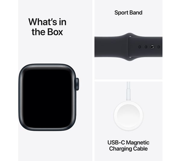 APPLE Watch SE (2023) - 40 mm Midnight Aluminium Case with Midnight Sports Band, S/M - Pristine