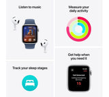 APPLE Watch SE - 44mm Midnight Aluminium Case with Midnight Sport Band, S/M - Good