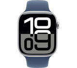 APPLE Watch Series 10 - 46mm Silver Aluminium Case with Denim Sport Band, M/L - Very Good