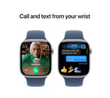 APPLE Watch Series 10 - 46mm Silver Aluminium Case with Denim Sport Band, M/L - Very Good