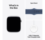 APPLE Watch Series 10 - 46mm Silver Aluminium Case with Denim Sport Band, M/L - Very Good