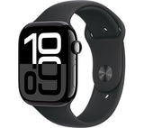 APPLE Watch Series 10 Cellular - 46mm Jet Black Aluminium Case with Black Sport Band, M/L - Pristine