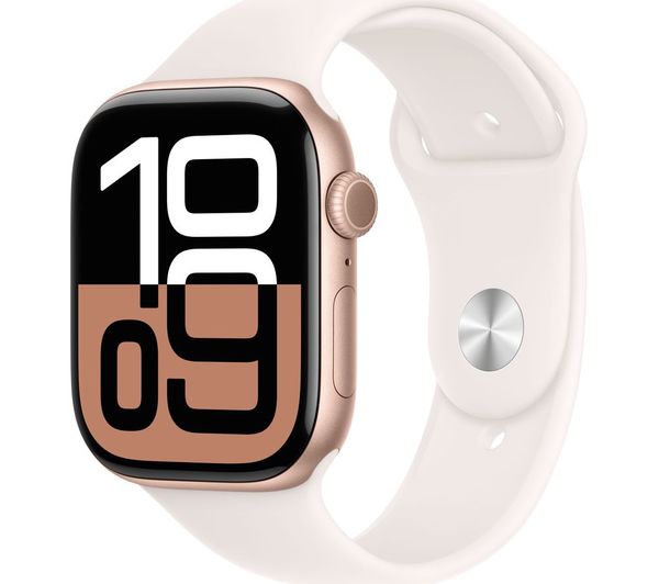 APPLE Watch Series 10 - Rose Gold Aluminium Case with Light Blush Sport Band
