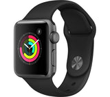 APPLE Watch Series 3 - Space Grey & Black Sports Band, 38mm