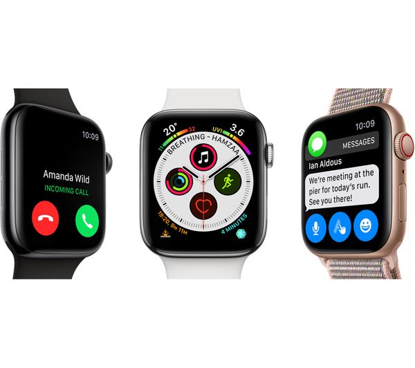 Apple Watch Series 4 GPS Silver Aluminium with White Sports Band, 40mm - Good