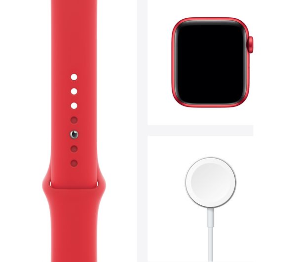 APPLE Watch Series 6 Cellular - PRODUCT(RED) Aluminium with PRODUCT(RED) Sports Band, 44 mm - Acceptable