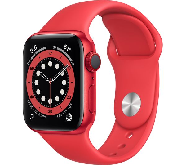 APPLE Watch Series 6 Cellular - PRODUCT(RED) Aluminium with PRODUCT(RED) Sports Band, 44 mm - Acceptable