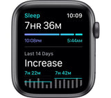 APPLE Watch Series 6 GPS - Space Grey Aluminum with Black Nike Sports Band, 44mm - Acceptable (SCREEN POOR)
