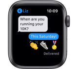 APPLE Watch Series 6 GPS - Space Grey Aluminum with Black Nike Sports Band, 44mm - Acceptable (SCREEN POOR)