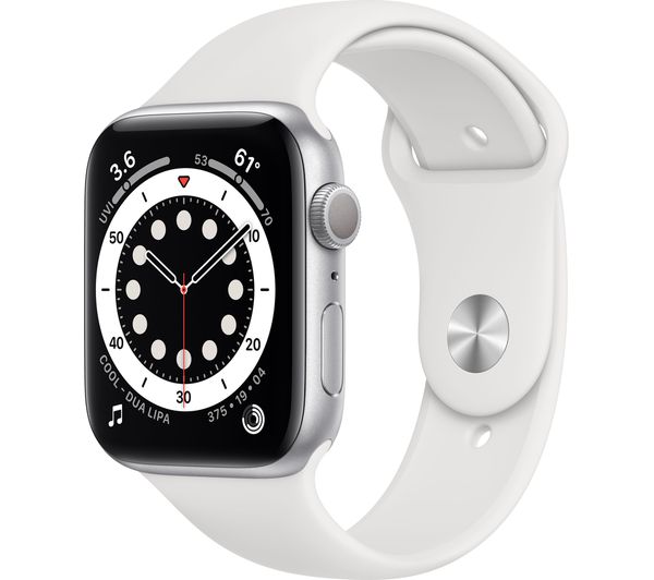 APPLE Watch Series 6 - Silver Aluminium with White Sports Band
