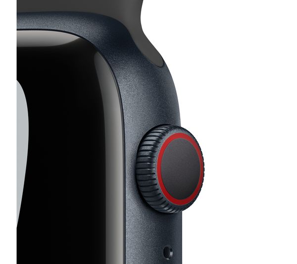 APPLE Watch Series 7 Cellular 4G - Midnight Aluminium with Anthracite & Black Nike Sport Band, 45mm - Good