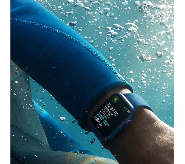 APPLE Watch Series 7 Cellular 4G - Midnight Aluminium with Anthracite & Black Nike Sport Band, 45mm - Good