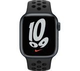 APPLE Watch Series 7 - Midnight Aluminium with Anthracite & Black Nike Sport Band, 45mm - Acceptable