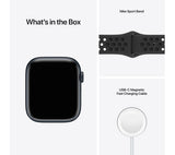 APPLE Watch Series 7 Cellular 4G - Midnight Aluminium with Anthracite & Black Nike Sport Band, 45mm - Good