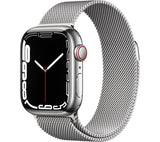 APPLE Watch Series 7 Cellular - Silver Stainless Steel with Silver Milanese Loop, 45mm - Pristine