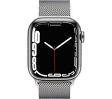 APPLE Watch Series 7 Cellular - Silver Stainless Steel with Silver Milanese Loop, 45mm - Pristine