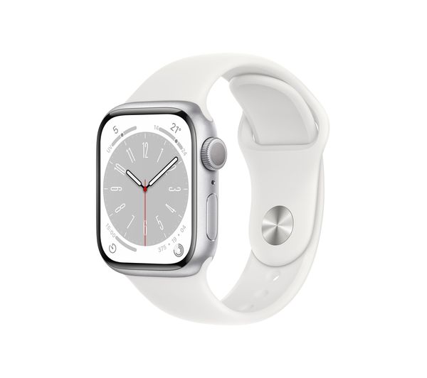 APPLE Watch Series 8 - Silver Aluminium with White Sports Ban 
