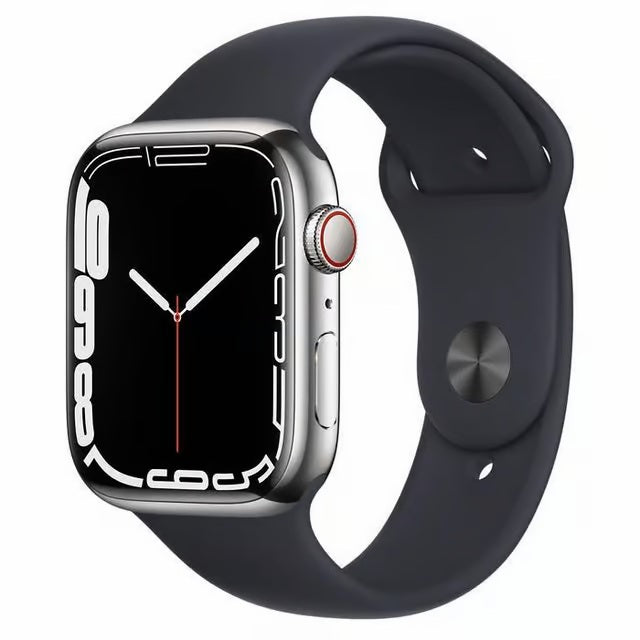 APPLE Watch Series 8 - Silver Stainless Steel with Black Sports Band
