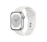 APPLE Watch Series 8 - Silver with White Sports Band, 41mm - Good
