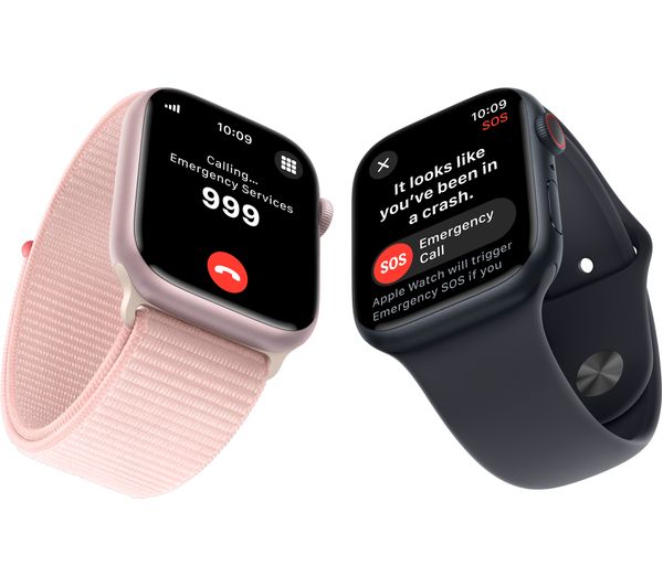 Apple Watch Series 9 GPS + Cellular, 41mm Starlight Aluminium Case with Starlight Sport Band - S/M - Good