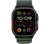 APPLE Watch Ultra 2 Cellular - 49 mm Black Titanium Case with Dark Green Alpine Loop, Medium - Pristine