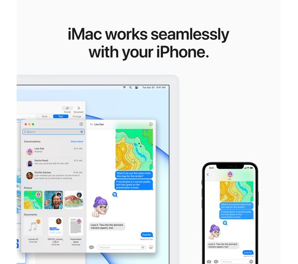 APPLE iMac 4.5K 24" (2021) - M1, 8GB RAM, 256GB SSD, Blue - Pristine