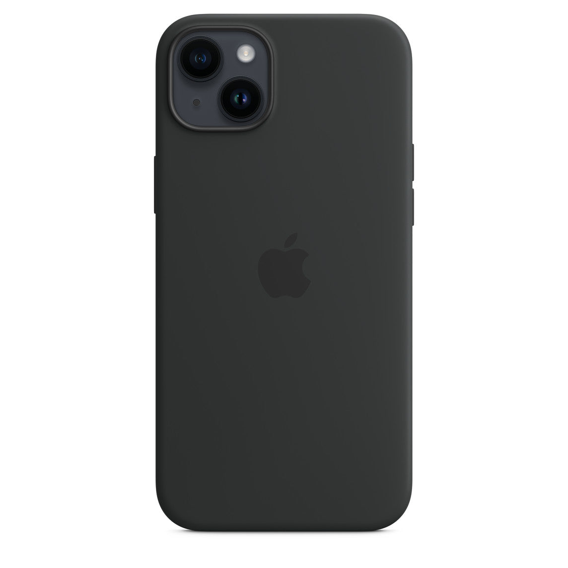 Black phone case with Apple logo on a white background