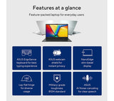 ASUS Vivobook Go 15 Laptop - 15.6in FHD, Intel N100, 4GB RAM, 128GB SSD - Silver - Pristine