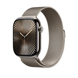 Apple Milanese Loop – 46mm, Natural Stainless Steel, M/L, Good Condition