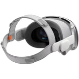 Gray virtual reality headset on a white background