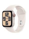 Apple Watch SE (GPS + Cellular, 2024) 40mm Starlight Aluminium Case with Starlight Sport Band - M/L - Pristine