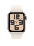 Apple Watch SE (GPS + Cellular, 2024) 40mm Starlight Aluminium Case with Starlight Sport Band - M/L - Pristine