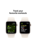 Apple Watch SE (GPS + Cellular, 2024) 40mm Starlight Aluminium Case with Starlight Sport Band - M/L - Pristine