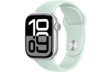 Apple Watch Series 10 GPS, 42mm Silver Aluminium Case with Aquamarine Sport Band - M/L - Pristine