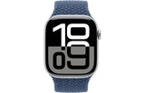 Apple Watch Series 10 GPS, 46mm Silver Aluminium Case with Denim Braided Solo Loop - Size 7 - Very Good