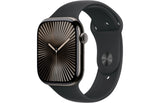Apple Watch Series 10 GPS + Cellular, 46mm Slate Titanium Case with Black Sport Band - Pristine