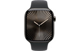 Apple Watch Series 10 GPS + Cellular, 46mm Slate Titanium Case with Black Sport Band - Pristine